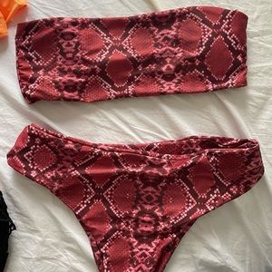 Snakeskin bikini set